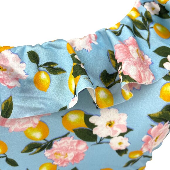 Victoria's Secret Lemon Ruffle One Shoulder Bikini Top NWT Sz Large - Picture 3 of 11